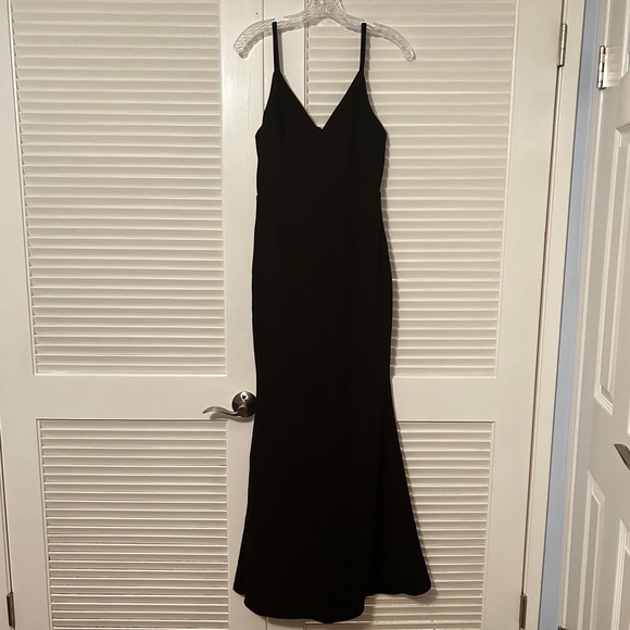 Lulu’s Moments Of Bliss Black Backless Mermaid Maxi Dress, M - Picture 3 of 11